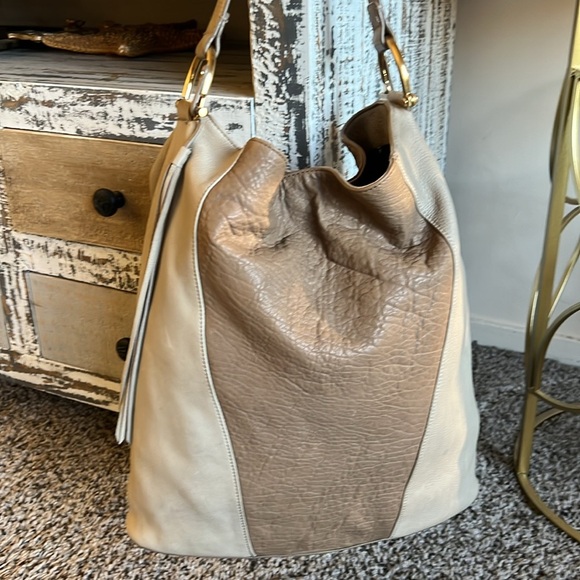 Kelsi Dagger Taupe Hobo Leather Bag
 Calf Leather Hobo Bag - Picture 3 of 15